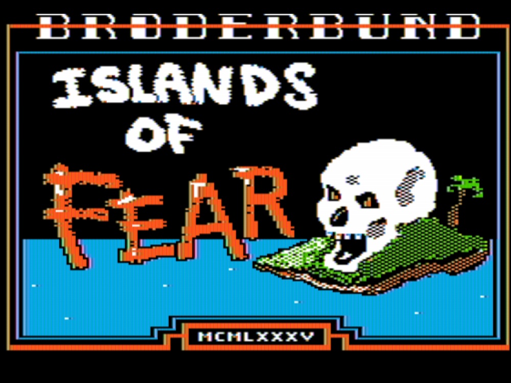 Title Screen of Captain Goodnight and the Islands of Fear for Apple II